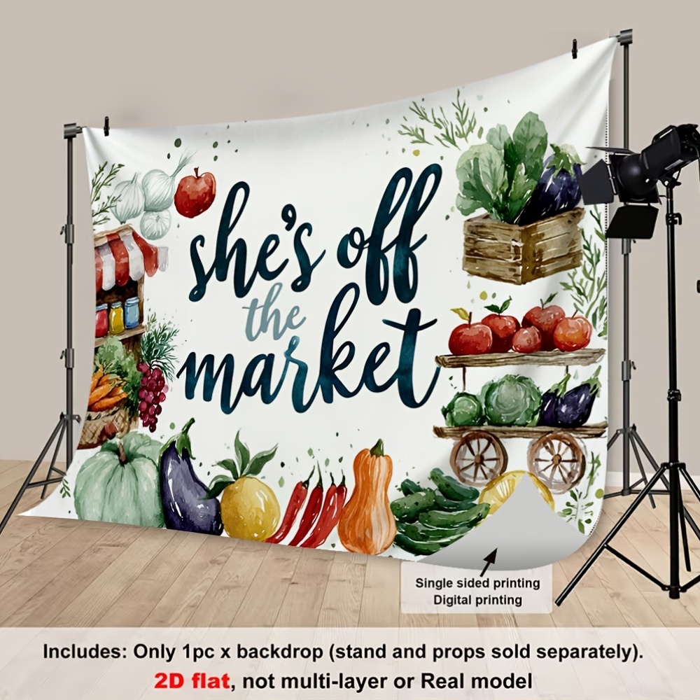 Photography Backdrop 2D Flat Printing Farmers Market Wedding Decor