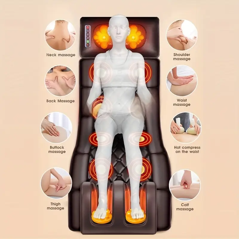 full body massage pad shoulder neck waist back legs full coverage massage using fabric removable neck massage pillow foldable storage large heating pad Product details 4