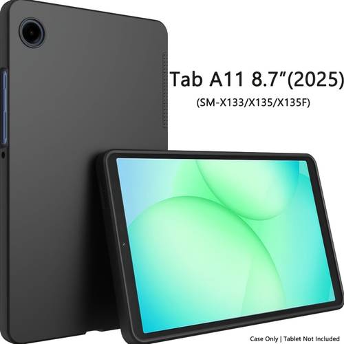 item picture for samsung for galaxy tab 8 7 inch tablet case model x133 x135 x135f made of soft silicone material lightweight scratch resistant cover black for daily use durable protection scratch resistant