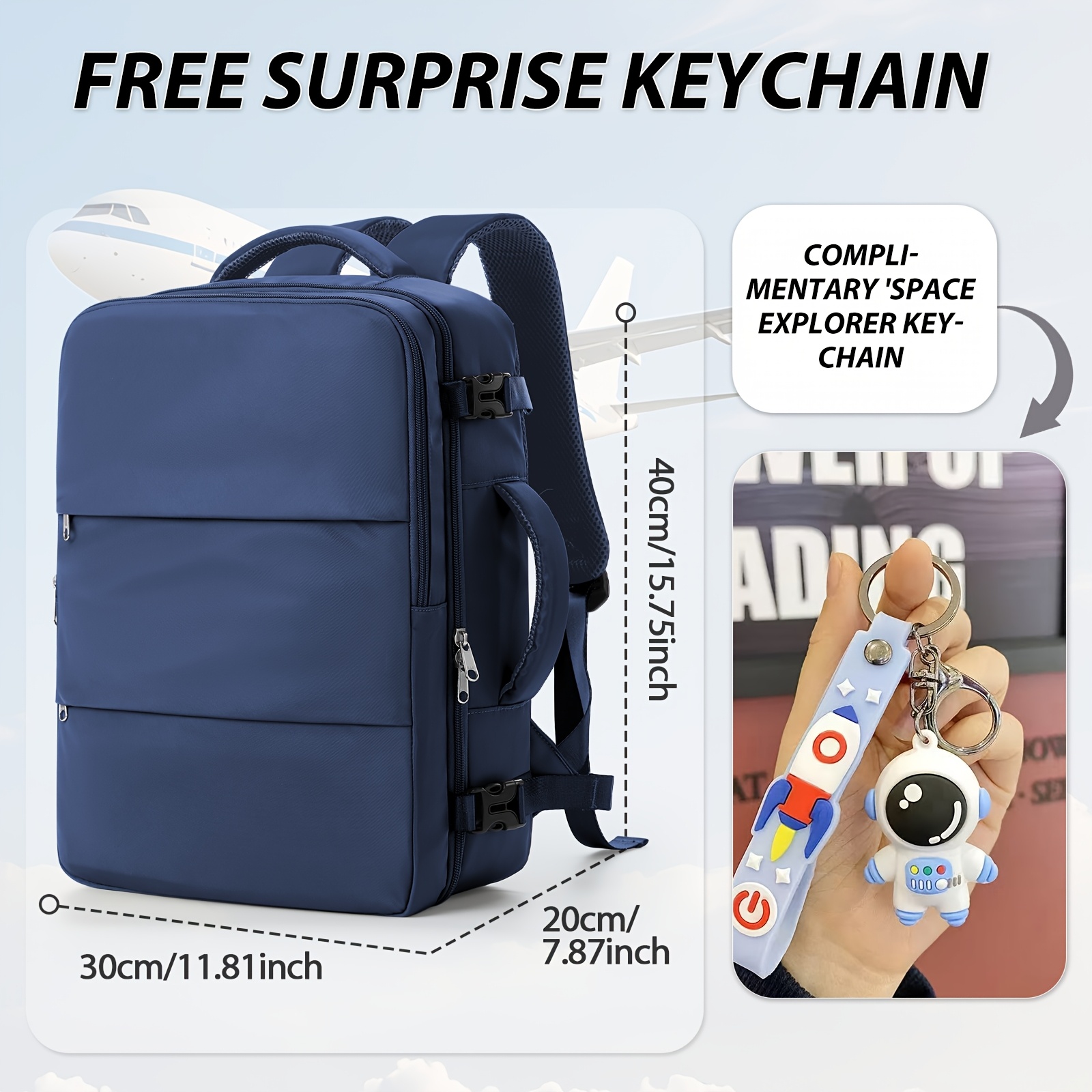ladies backpack keychain cabin bags 40x30x20 underseat cabin - Temu Germany