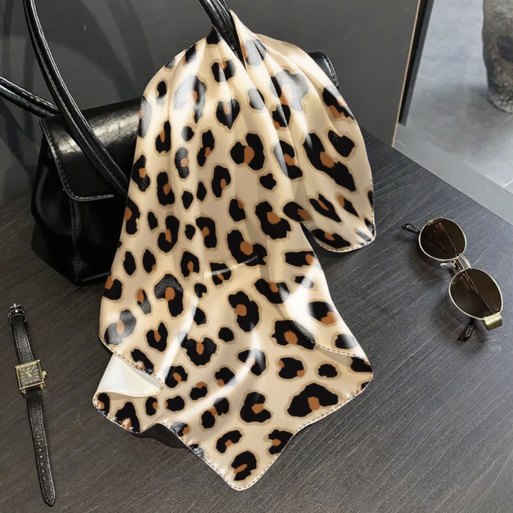 item picture 1pc of fashionable headscarf featuring a beige and   print design durable and easy to     women its versatile for everyday use commuting dates outfits and special occasions like valentines day
