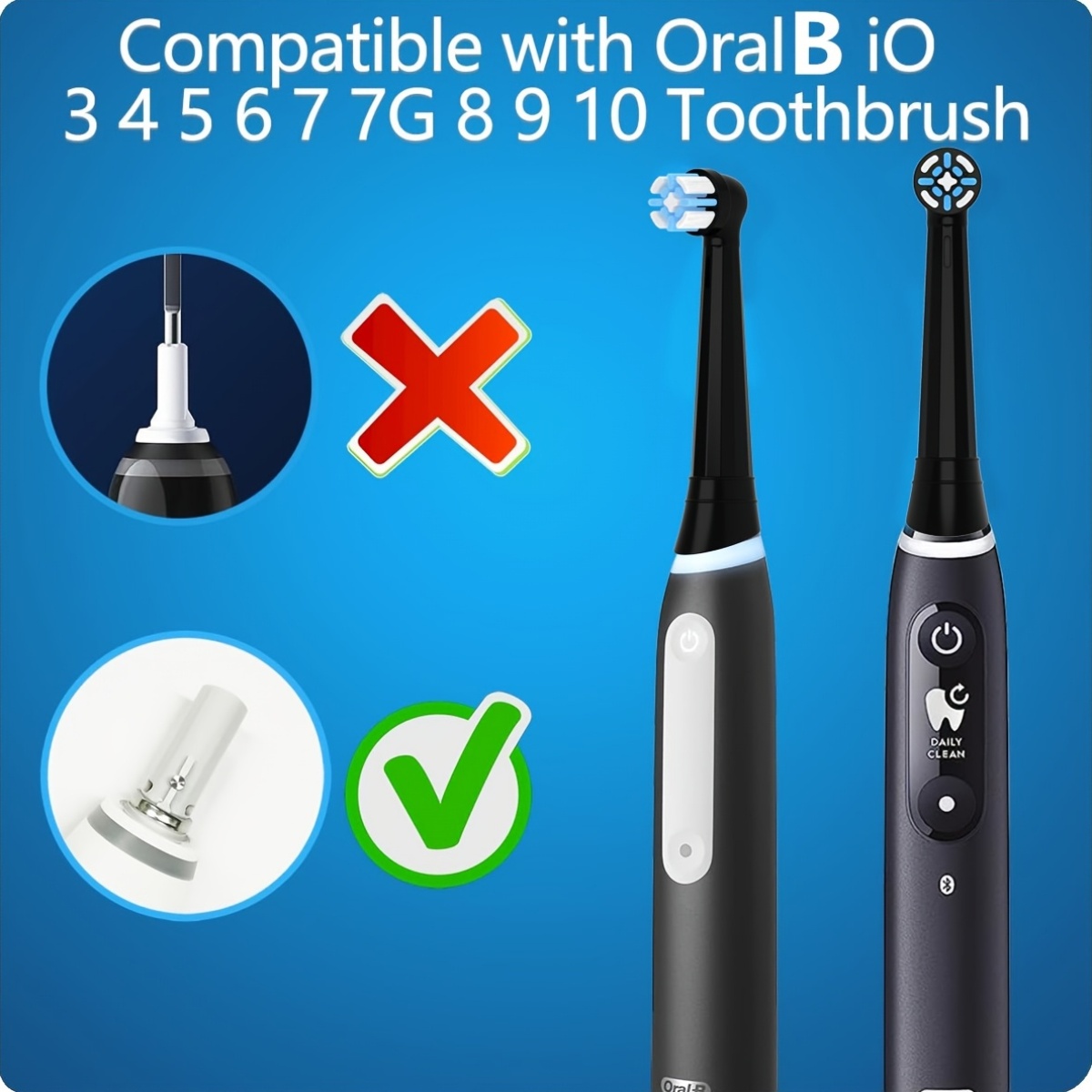 7pcs Toothbrush Replacement Heads for Oral B Electric Toothbrush Series
