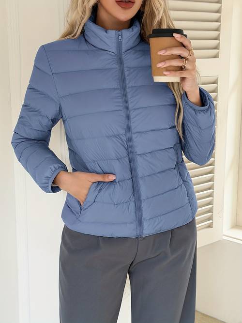 fashionable lightweight jacket solid color elegant style 41g duck down ideal for fall winter