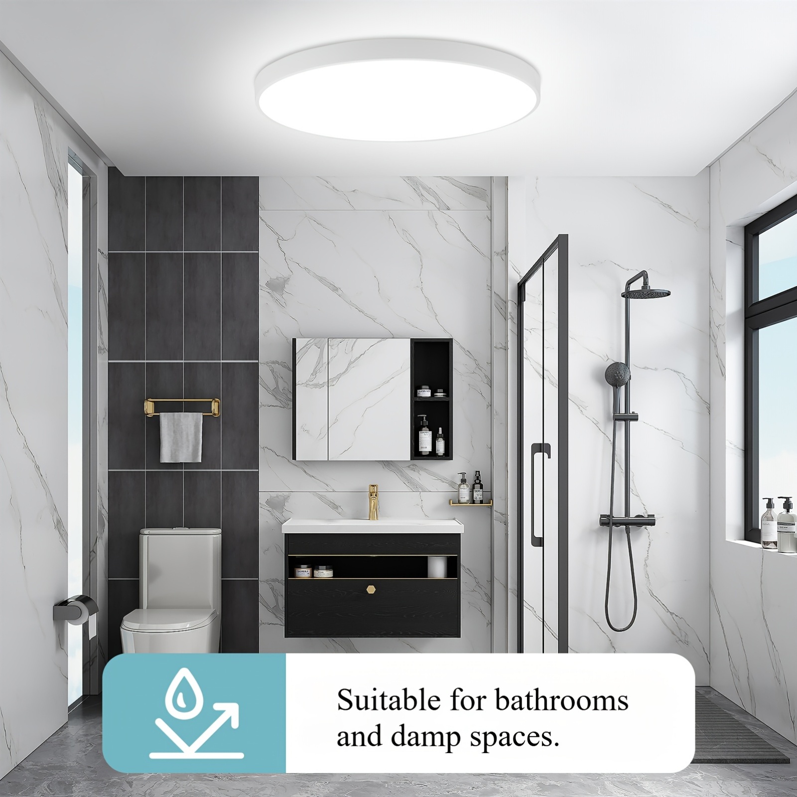 TEMU 18w Cool White Led Ceiling Light With Cloud-shaped Lampshade, Single Color Temperature, Controlled By Wall Switch