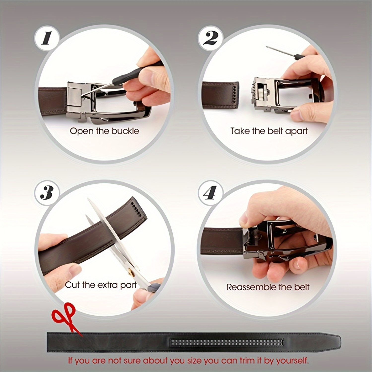 Men's Leather Business Belt Automatic Buckle Two layer Cowhide