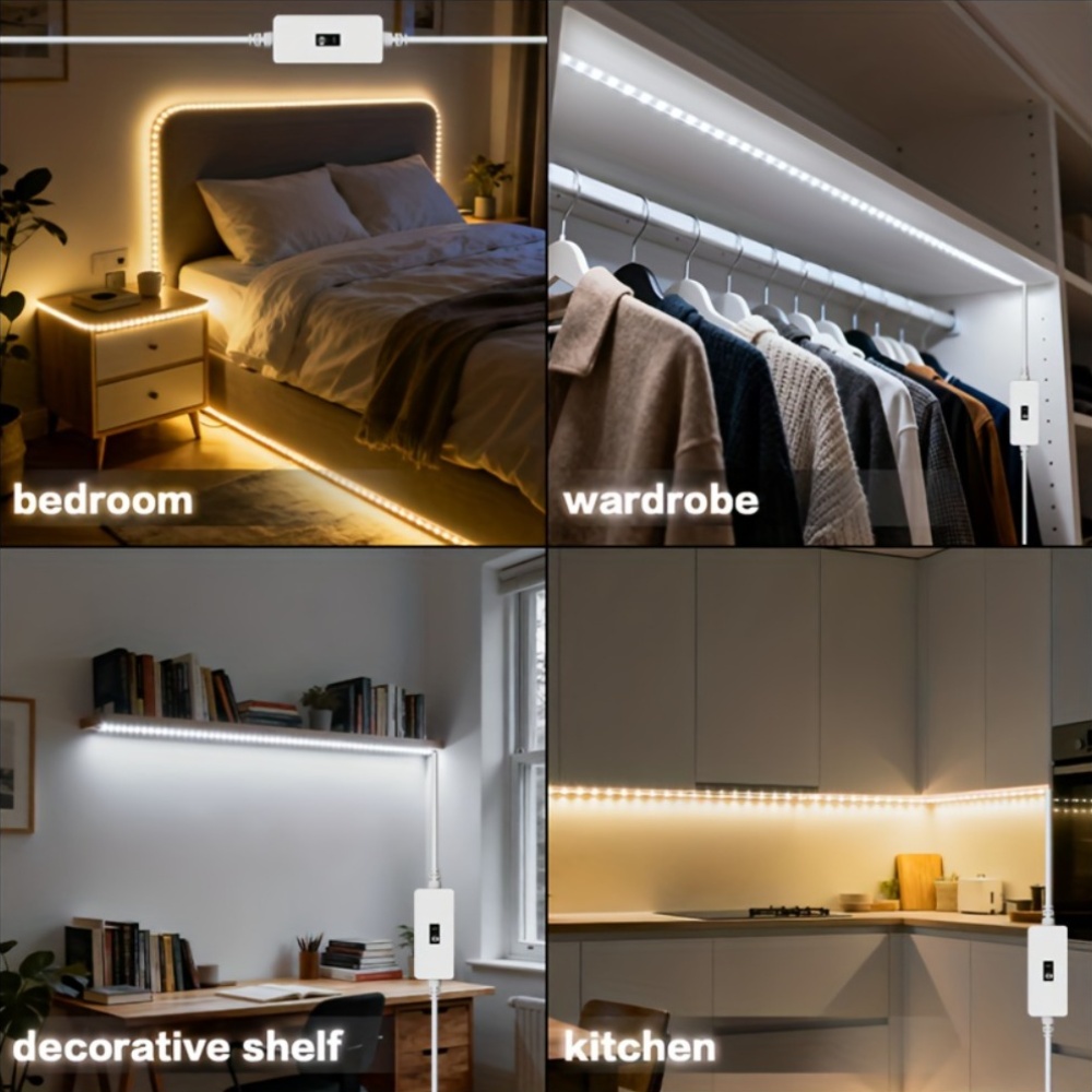 Smart USB LED Strip Light with Motion Sensor, Flexible & Cuttable