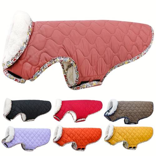 winter warm dog coat cold jacket windproof warm pet outerwear adjustable size dog snowsuit fits small medium and large dogs