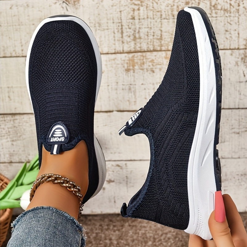 womens casual slip on sneakers non slip soft and comfortable mesh knit upper for breathable lightweight slip resistant and durable women shoes Product details 2