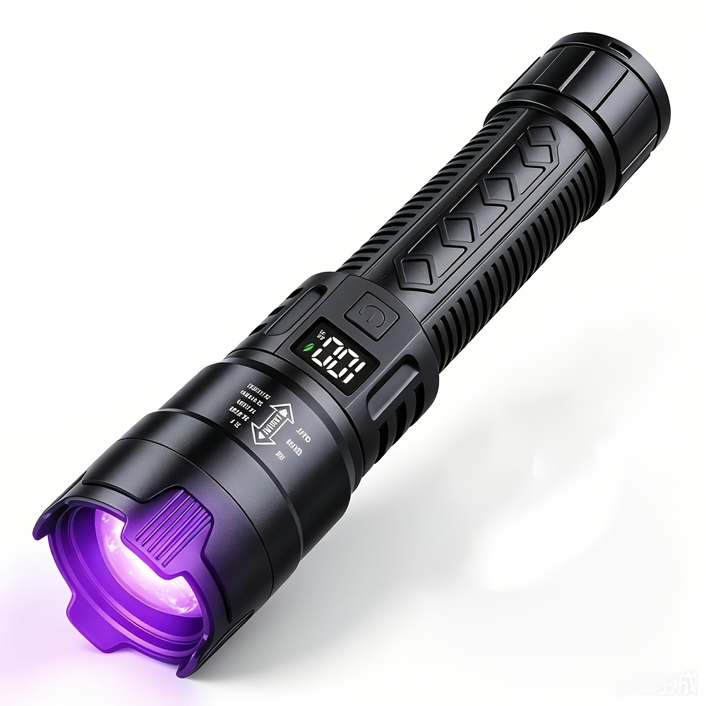 TEMU 395nm Uv Flashlight, Pet Urine Detector, Black Light Flashlight Specifically For Cat And Dog Urine, Ip44, Ringworm Detector, Uv Black Light For