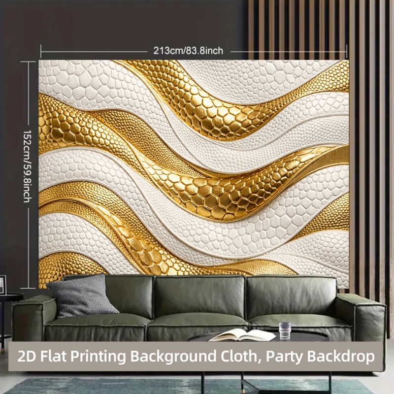 Golden And White Textured Pattern Background Cloth