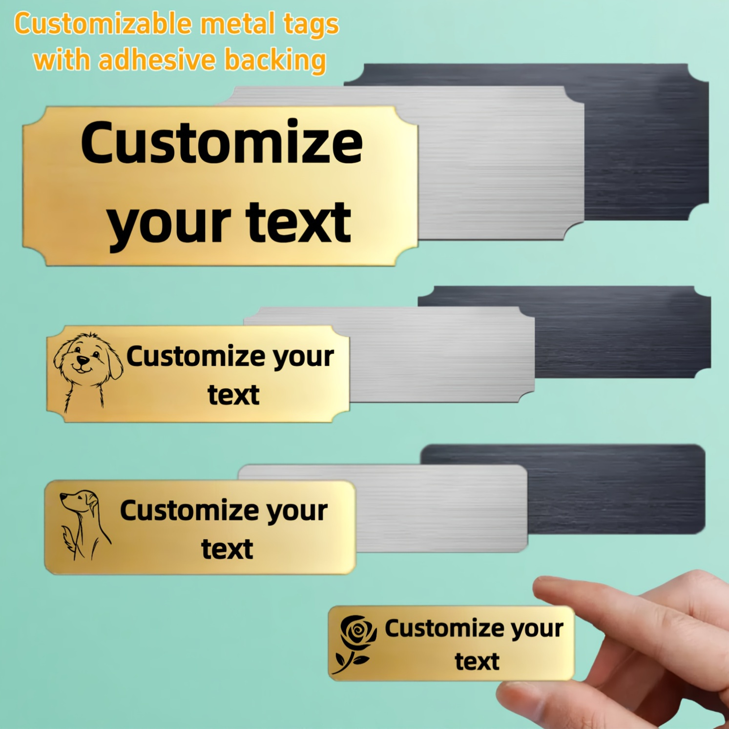 customizable metal name tags with   backing personalized office   plaques durable stainless steel   for professional and public displays office identification professional     plaque