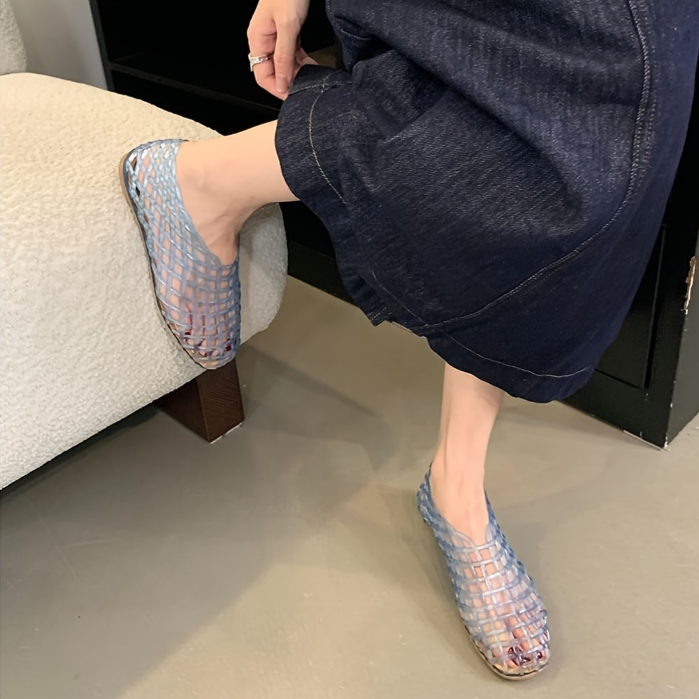 Damesschoenen gele ballerina's voor dames en volwassenen, holle Jelly