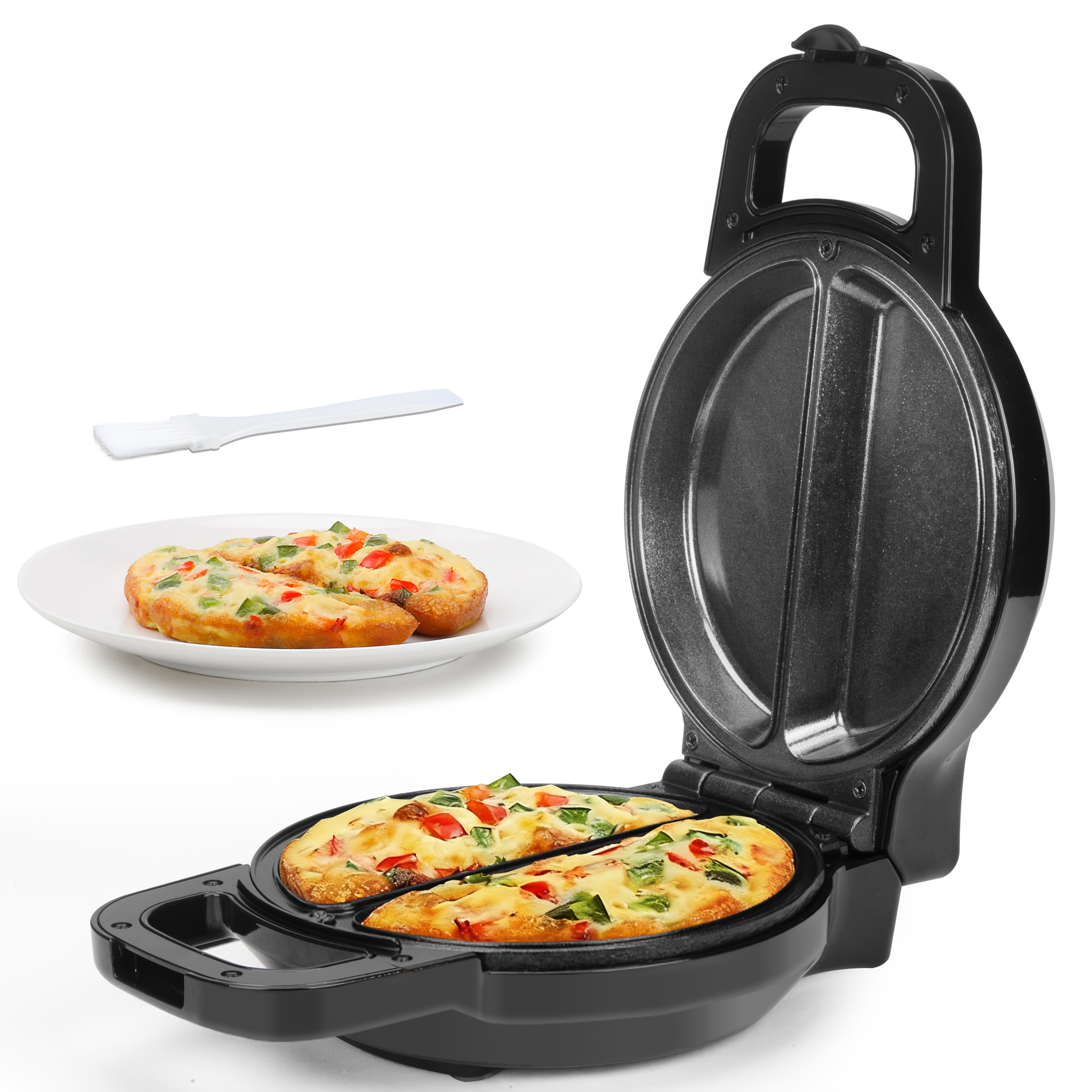 Double Omelette Maker - Dual 6.5" Plates For Omelets & , , Blue