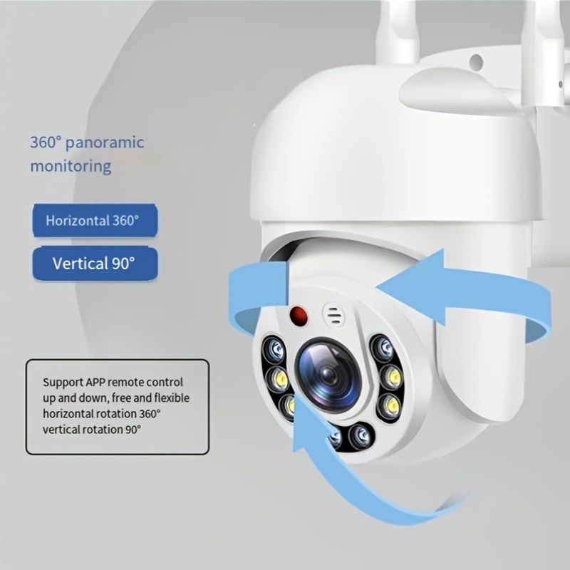 outdoor wifi security camera ptz auto tracking 360° Temu Oman