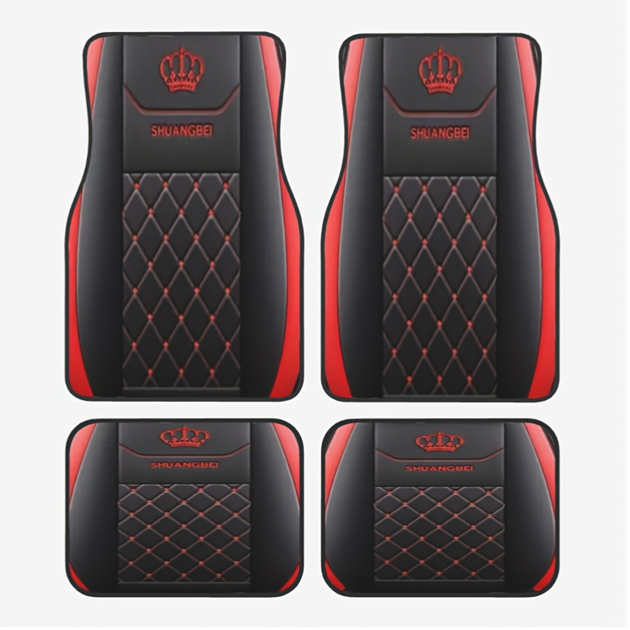 

4pcs Car Floor Mats Set - Absorbent, Non-slip, Washable Polyester - Fit For Sedans, , And Suvs | Stylish Accents, Ideal Gift For Men And Women, Floor Mats For Vehicles