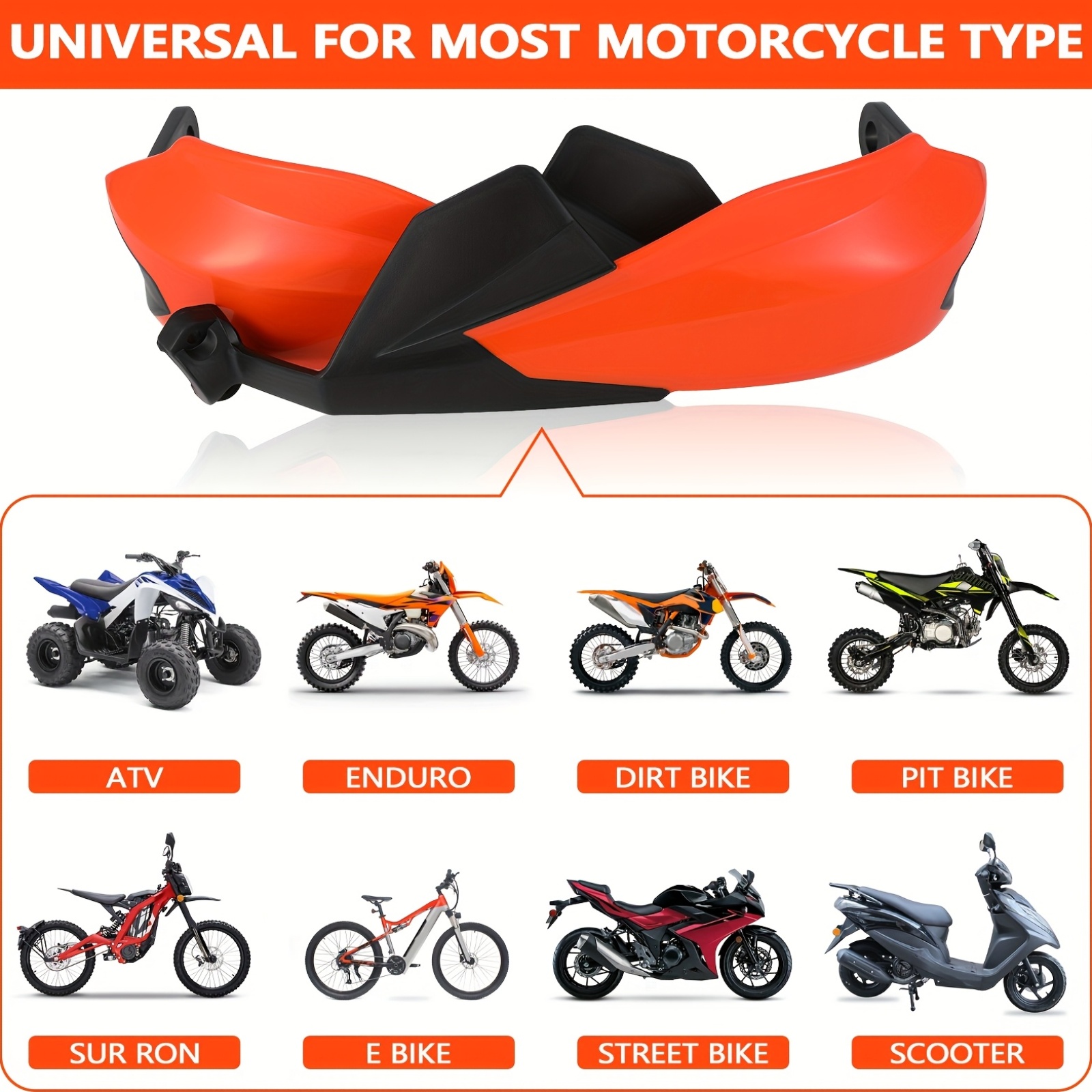 Dirt Bik Motorcycle Black Handguards Universal 7/8" 22mm Hand Guards Handlebar Hand Protective Guards Aluminum Brh Bar For Motocross Off-road Pit E ATV Bark Busters Handguards - Foto 6