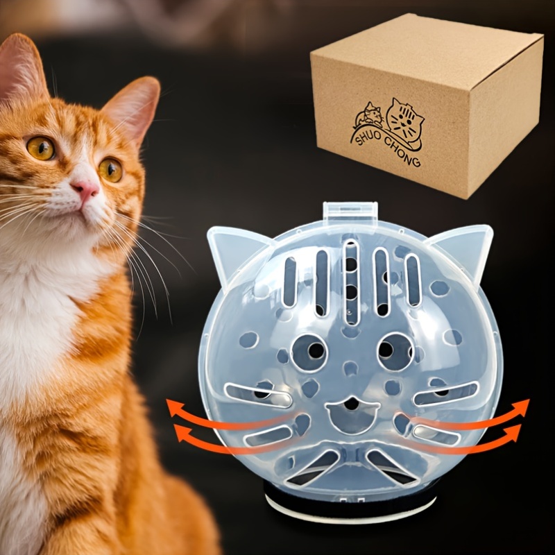 E-shop 2026 Neue Katzen-Genesungs-Kopfhaube, Katzenhalsband, transparenter & atmungsaktiver Schutzhalskragen, -Lecken-Kopfschutz für Katzen, verhindert