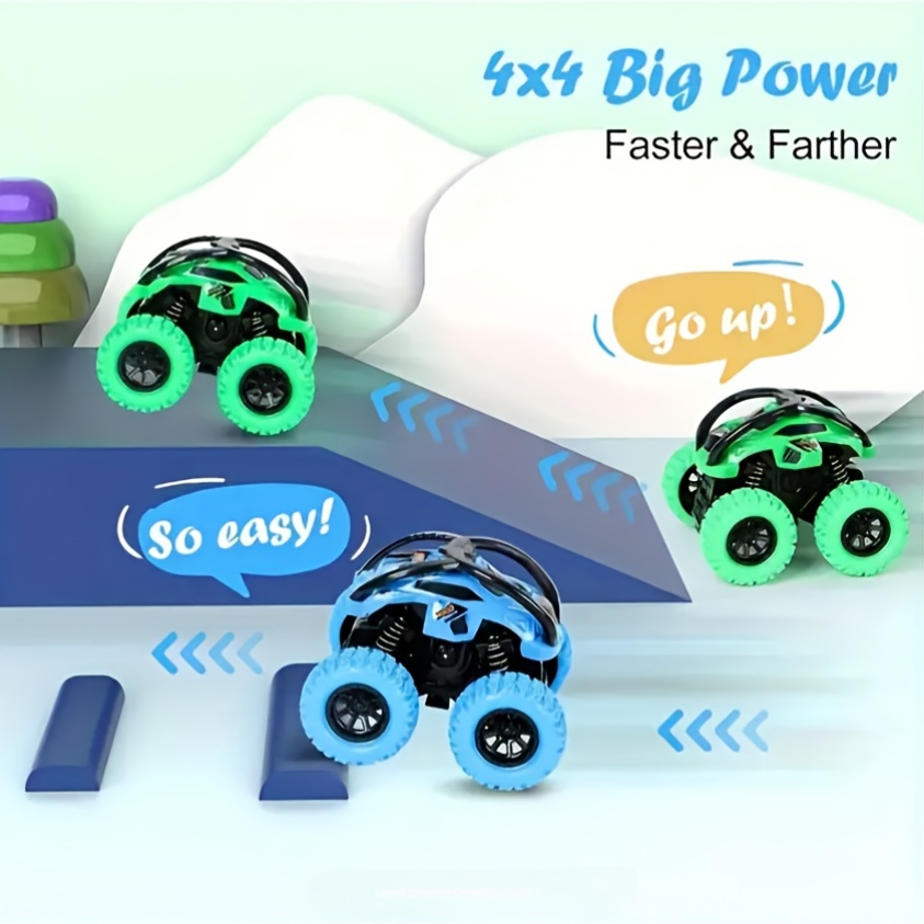 Monster Truck Toy, Mixed Colors, Battery-Free, Manual Operation, Plastic Material, Indoor/Outdoor Family Entertainment And Parent-Child Interaction, Suitable for Boys And Girls, Perfect Easter, Christmas, Halloween, New Year Party Gift