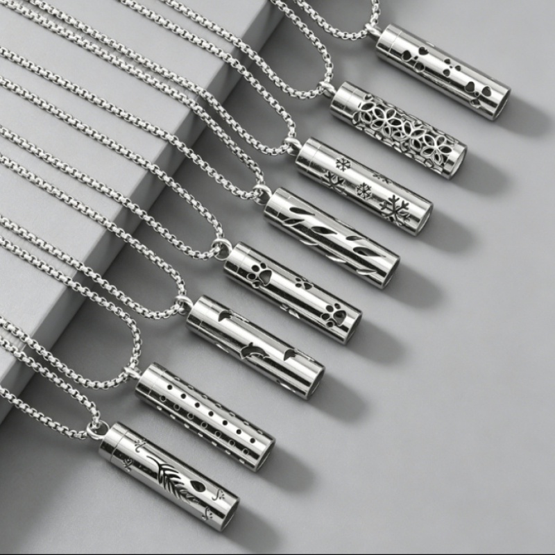Women's Essential Oil Necklace Stainless Steel Aromatherapy Pendant