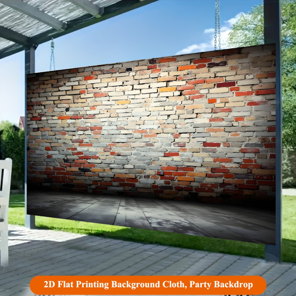 Exposed Brick Wall and Floor Background Cloth
