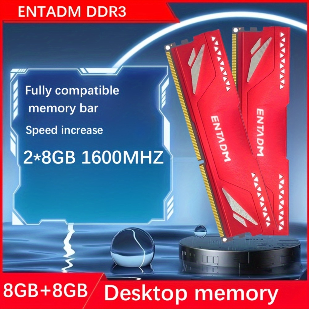   8gb 1600mhz ddr3     1 5v desktop dimm module with red hexagonal design white accents ideal for   and enthusiasts performance enhancement   quality components