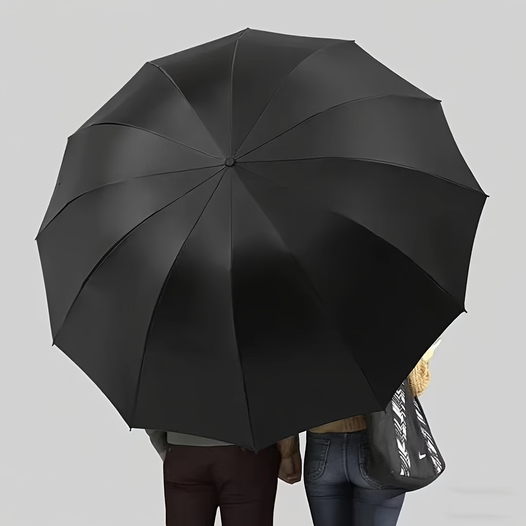 Image of Extra Large Windproof And Reverse Umbrella, Suitable For 2-3 People, 12-, Material, Manual Opening Outdoor Umbrella, For Business And Daily , Suitable For Men, Women, And Students
