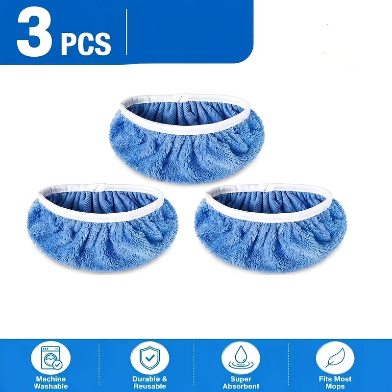 3/5 Set Of Reusable Mop Pads, Microfiber Dry Mop, Machine Washable Wet Mop Pad Replacement, Suitable For All Sealed Floors - Stone, Hardwood, Laminate Floors And Tiles