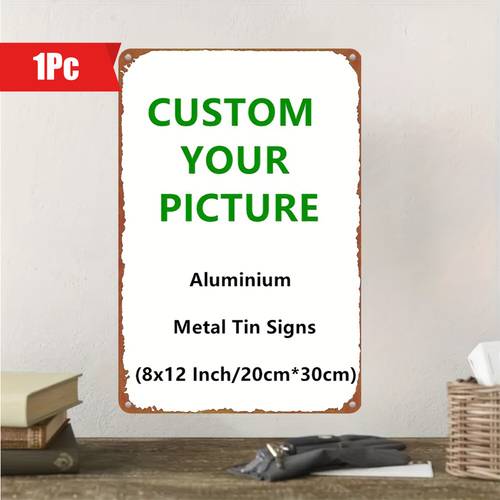 1 custom iron tin plaque personalized text patterns vintage wall decoration durable for indoor and outdoor use 8x12 inches in home or restaurant