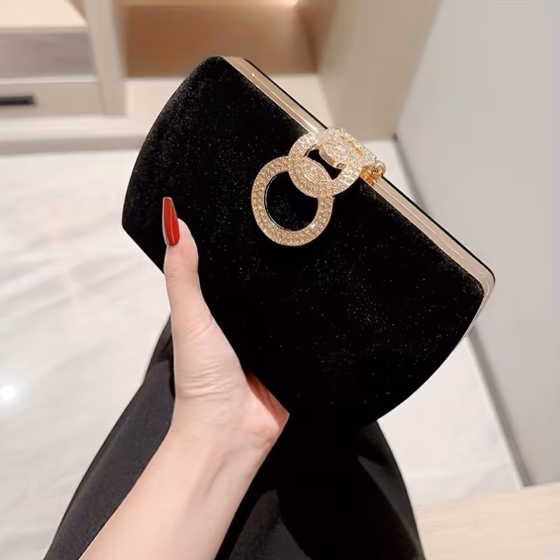 new style evening clutch with velvet dinner handbag chain bag to match qipao dresses and mothers day gifts details 2