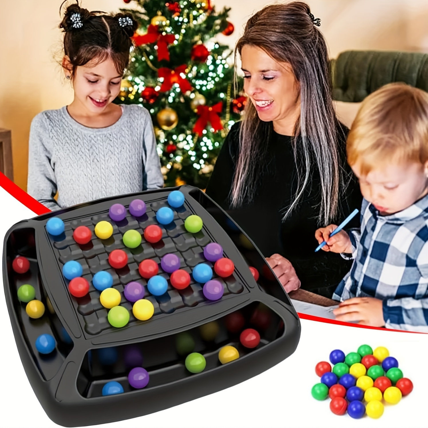 

Rainbow Ball Game - 48 Interactive Puzzle Balls For Fun Tabletop Play, Ideal Gift For & Adults, Christmas & Birthdays