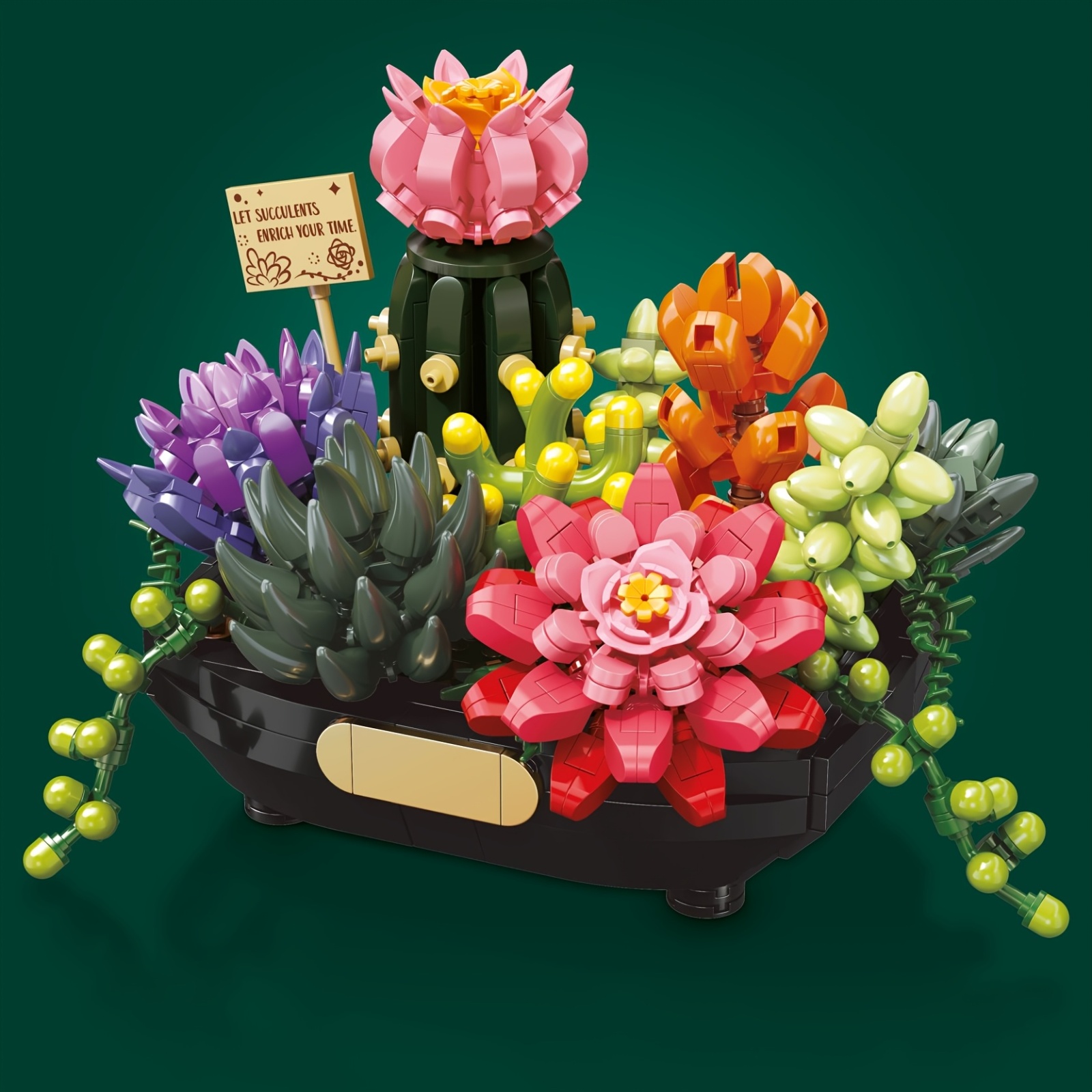 Succulent Bonsai Stacking Blocks Set, STEM Educ