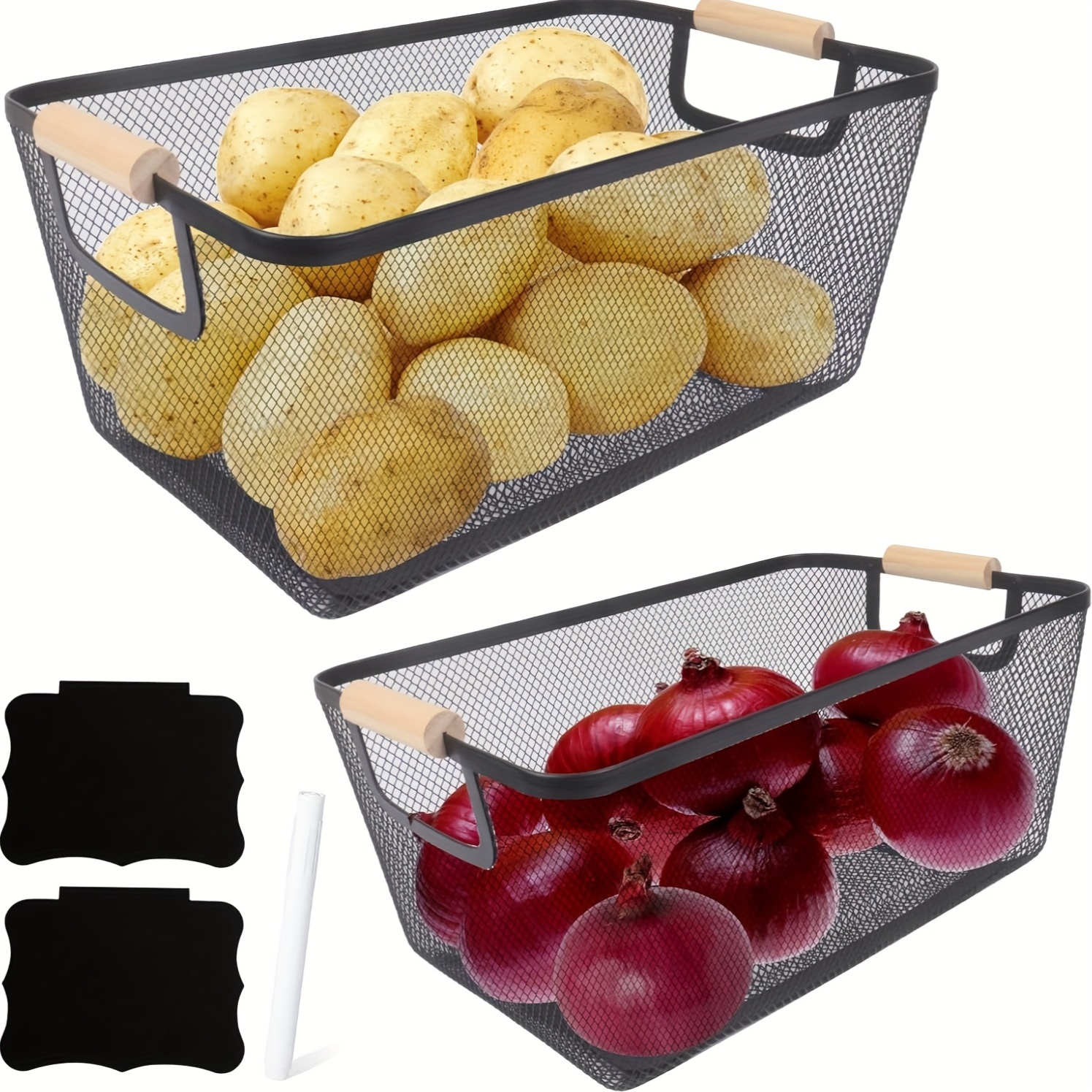 Black Storage Basket, Multi-Functional Home Storage Basket