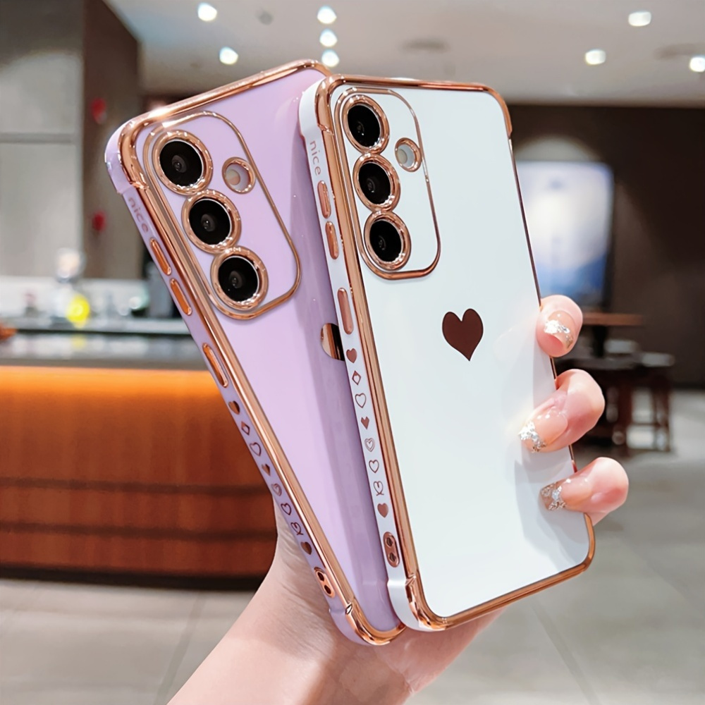 

Vibrant Heart Pattern Phone Case For S24 Fe S23 Fe S24fe S23fe High-quality Protective Cover With For Women