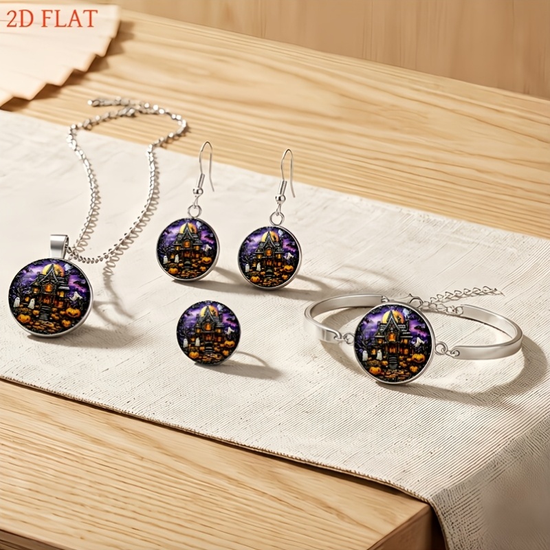 5pc Halloween Haunted House Ladies Jewellery Set