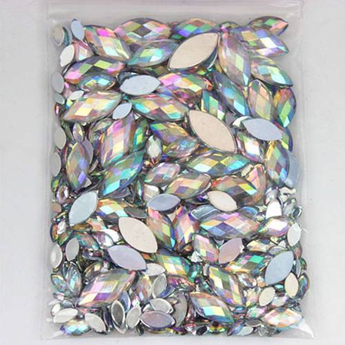 688pcs mixed pack of ab colored flatback rhinestones multi size combination 3d nail drill decorations non hot melt design adhered and not easy to fall off ab shimmering refractive full of 3d shape exquisite and dynamic