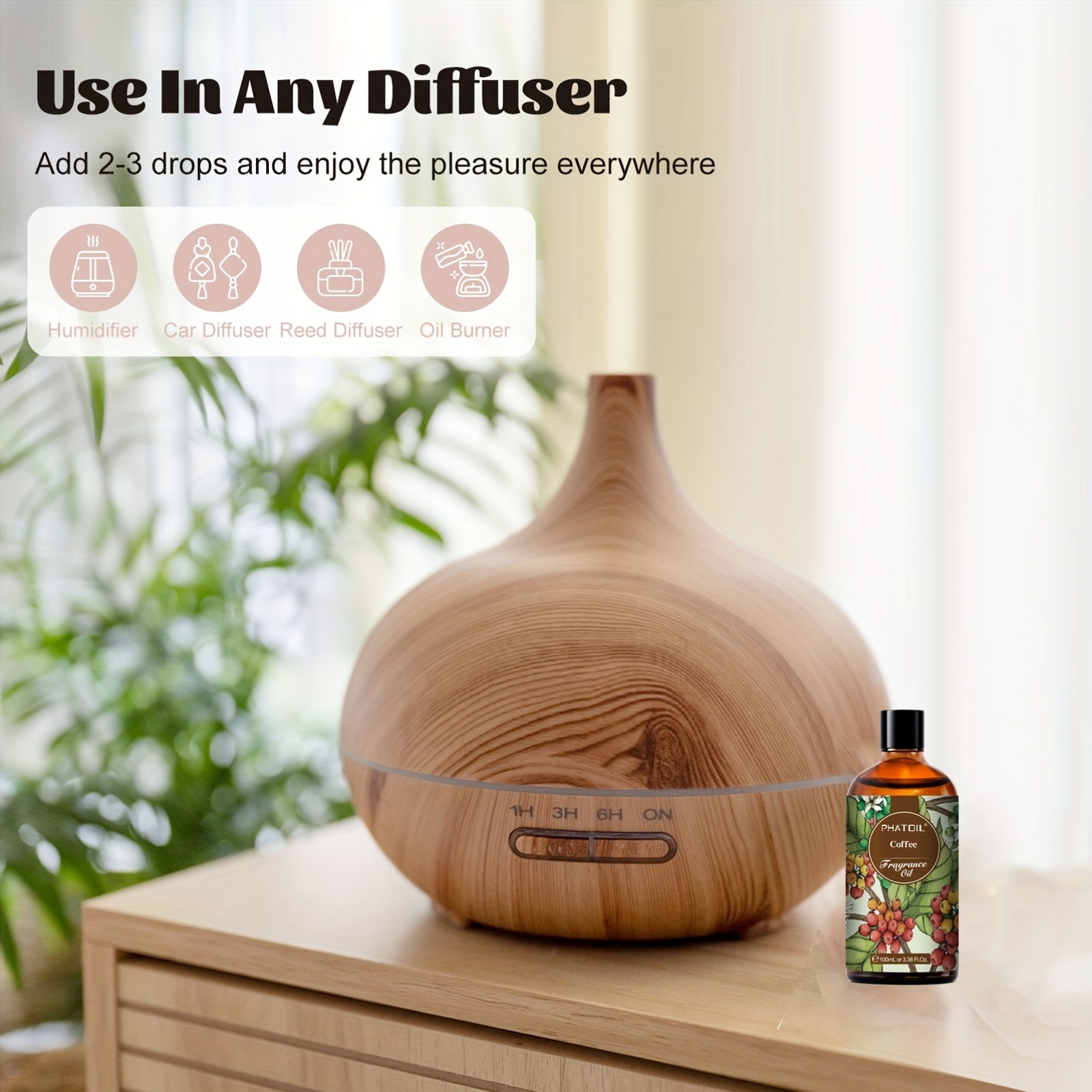 PHATOIL 1 kom 100 ml/3.38 Fl.Oz ulja s mirisom kave - za difuzore, ovlaživače, izradu svijeća - savršen poklon za ljubavniku, obitelj, prijatelje - Božićni pokloni, pokloni za vo, pokloni za Majčin dan