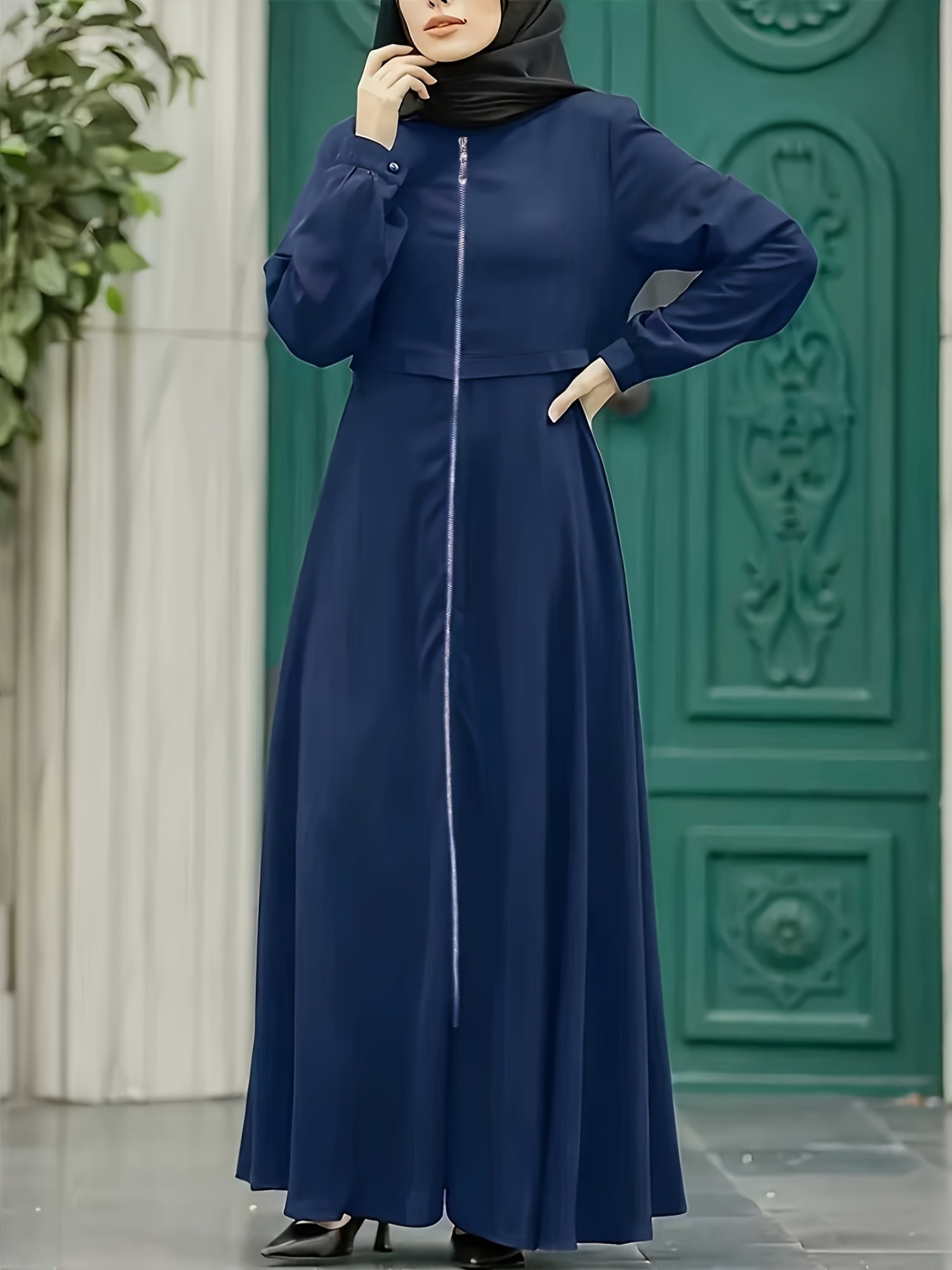 chinese dress ladies Ladies Ankle Length Zip Through Gown main image 1