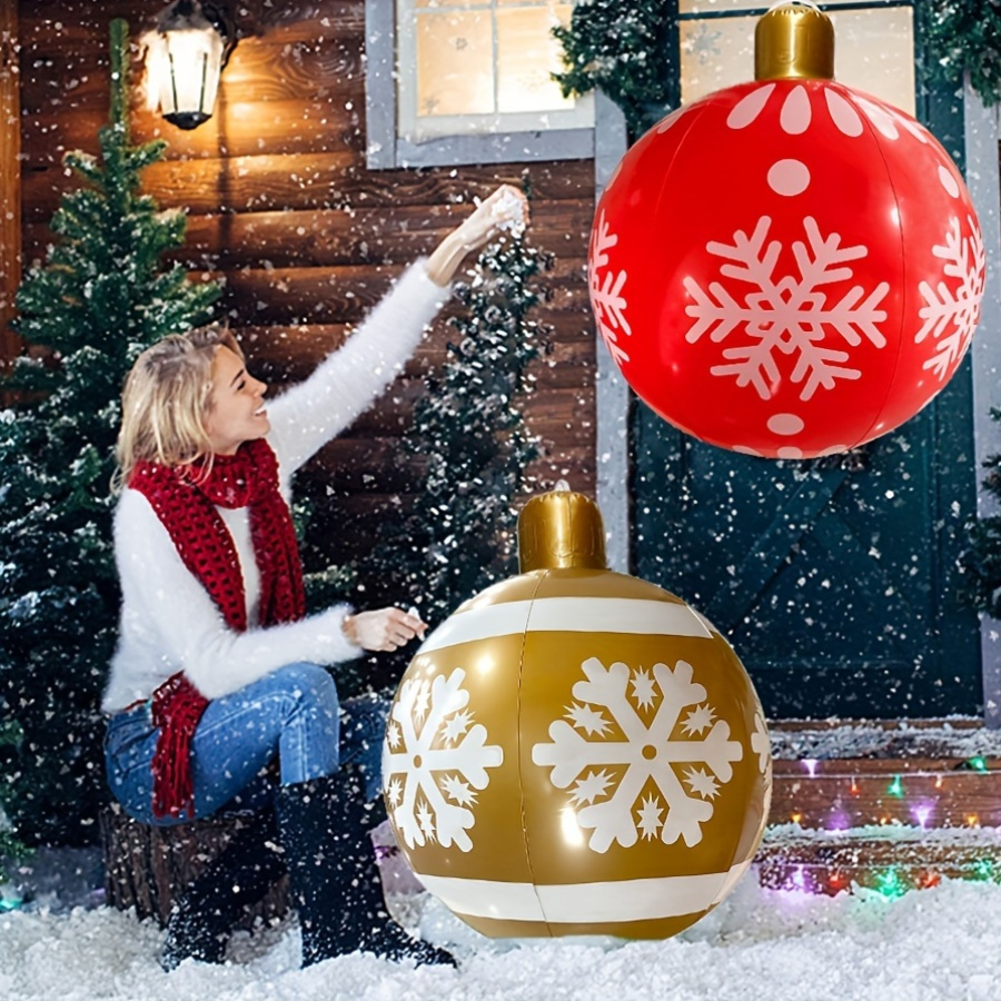 globos de navidad rojos festivos: decoraciones   para tu fiesta de vacaciones -   requiere electricidad
