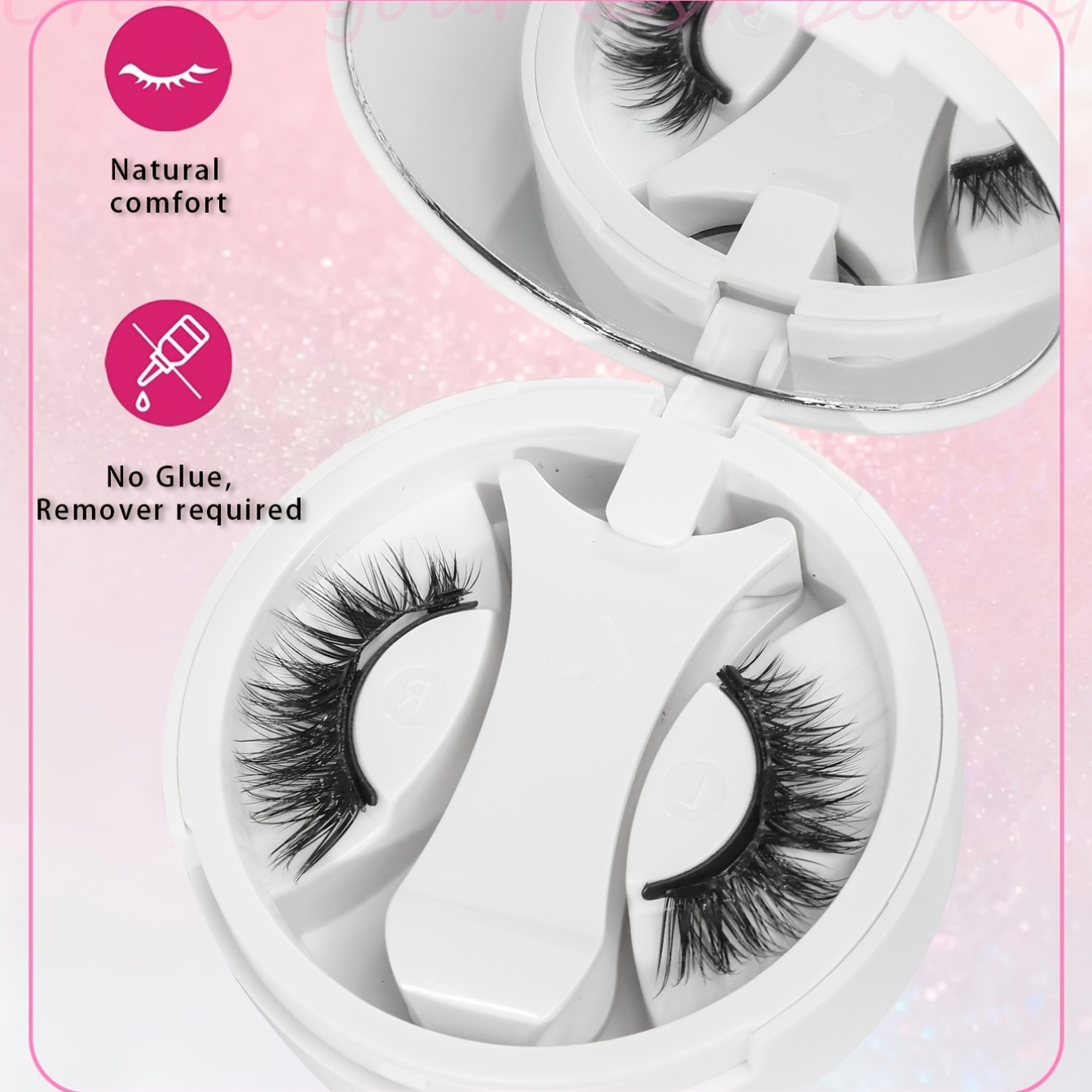 magnetic false eyelashes for lengthening the outer corner 1 pair with professional clip reusable cat eye dense natural long length eyelashes 5 12mm lightweight makeup tool Product details 5