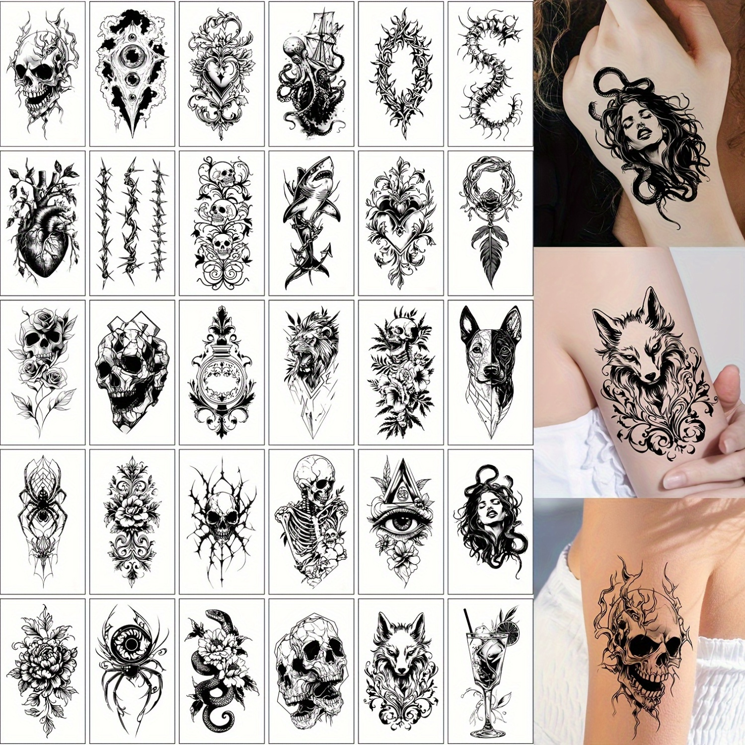 

30pcs Tattoos For , Assorted , , , , 2-5 , For Parties, &