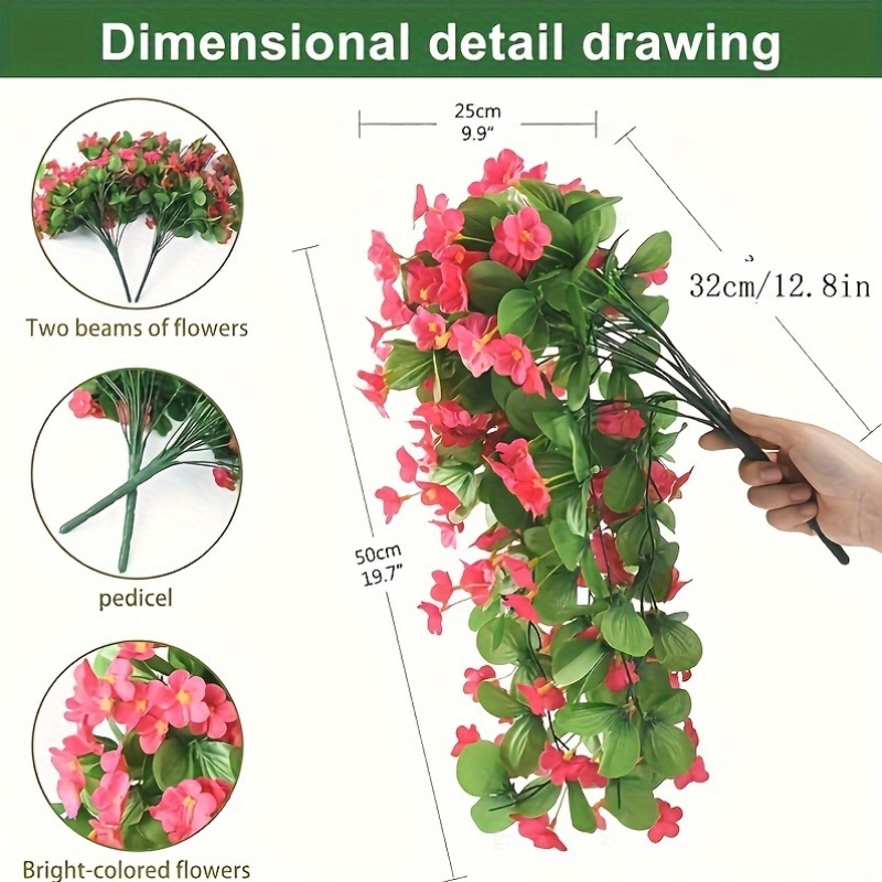 HinyoCo 5 stuks orchideeënbloemen, 8 koppen, kunstmatig