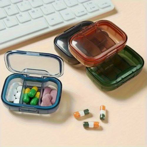1pc portable mini organizer for medication vitamins jewelry earrings compact storage box
