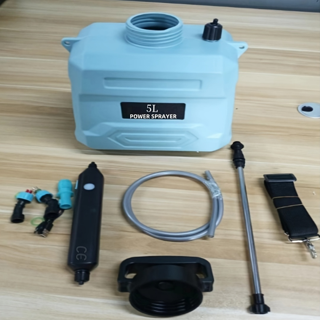 5L Pulvérisateur de jardin électrique portable avec batterie rechargeable USB - Tête de pulvérisateur réglable, tuyau télescopique, matériau PP durable, autonomie de 200 minutes, idéal pour arroser les plantes et les pelouses, équipement de pulvérisation de jardin | Design de pulvérisation moderne | Tuyau de pulvérisation durable