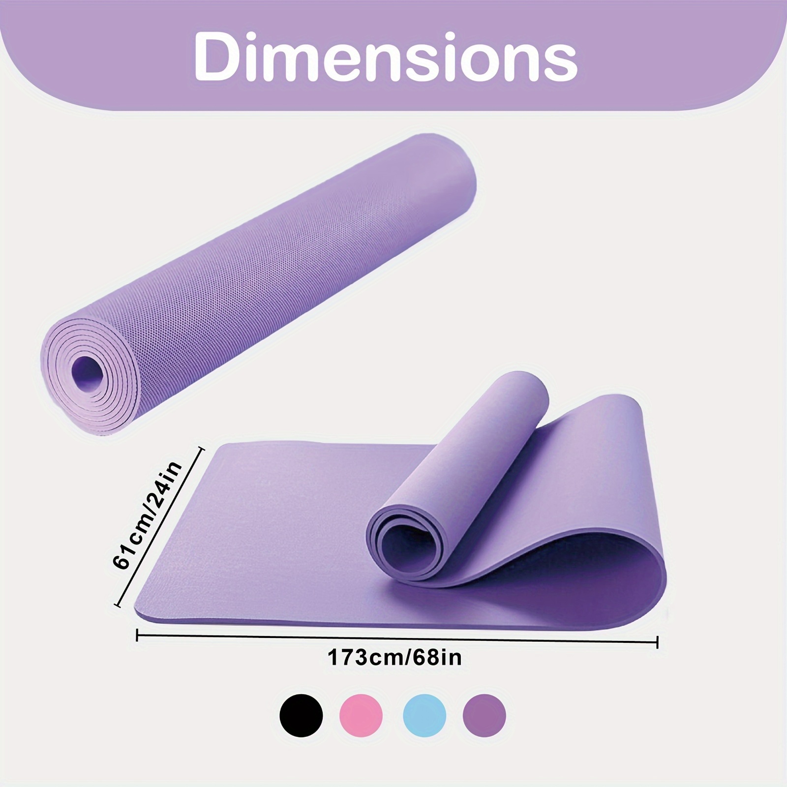 1 High-Density EVA Yoga Mat | Durable Professional Mat for Men and Women, Home Exercise, Non-Slip 3mm Pilates Mat with Shock Absorption and Portability, Essential for Yoga, Stretching, Home Gym, Core Workouts, and Floor Training
