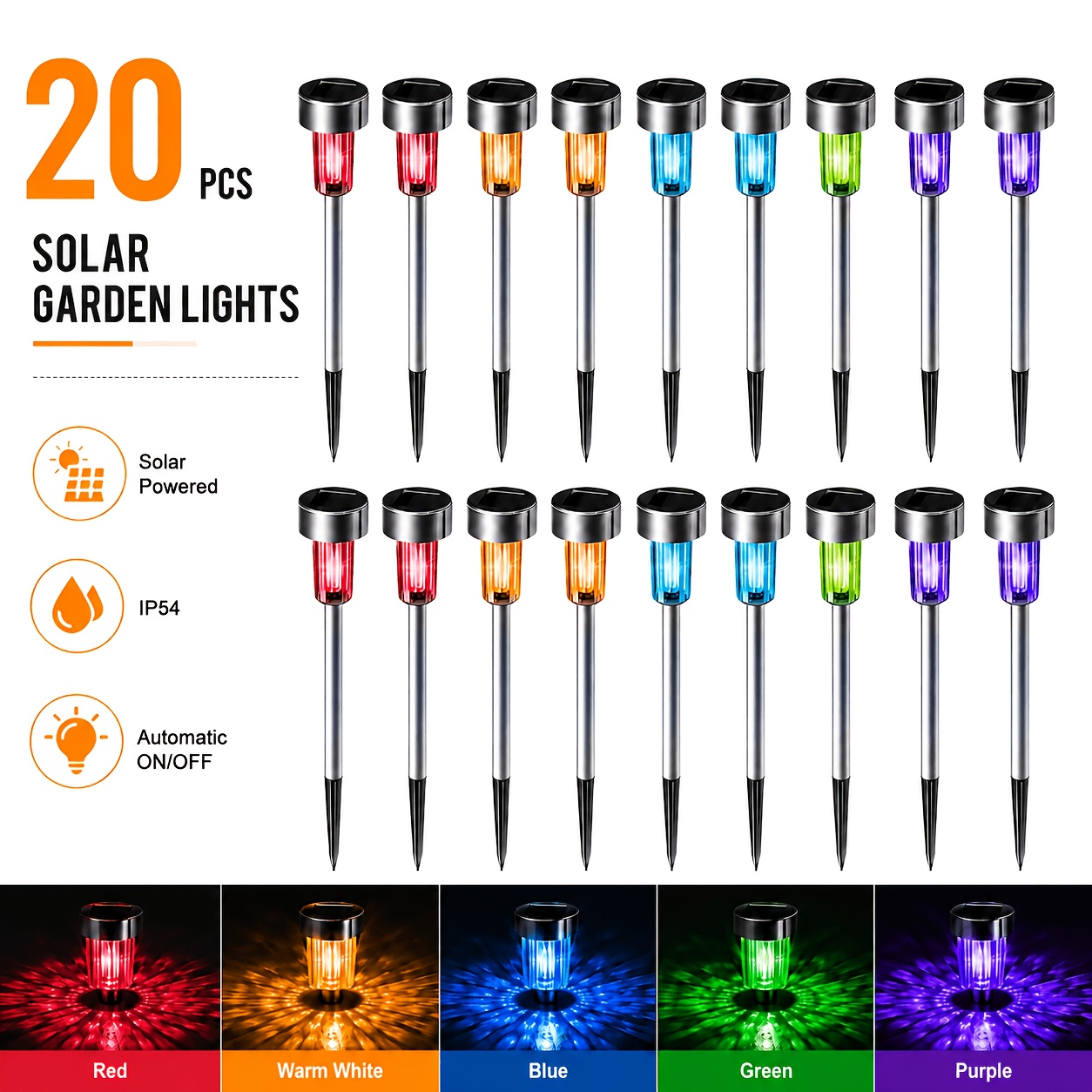 Stainless Steel Led Solar Lights Are Durable Outdoors And Suitable For Lighting Courtyards, Lawns, And . Have Garden And Terrace Decorative Effects, And Are Beautiful And Practical