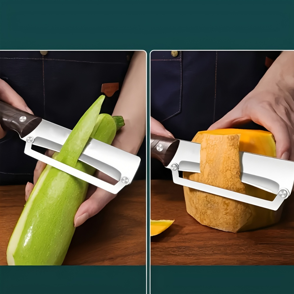 heavy duty stainless steel vegetable peeler slicer multi function kitchen tool with straight blade ergonomic non slip handle Product details 6