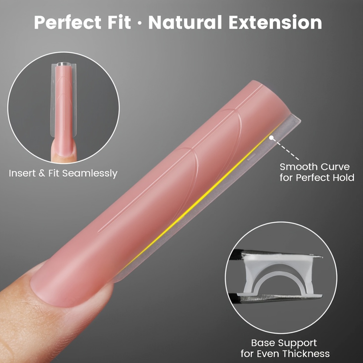 60pcs Square Sandwich Dual Nail Forms for Gel Extensions