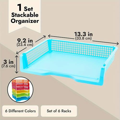 a collection of 6 vib nt ow t ys designed for teachers to collect assignments made of plastic and suitable for office organization dimensions 9 x 13 x 3 inches