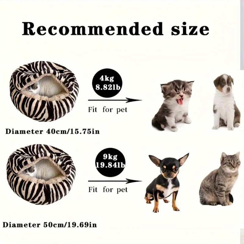 cat nest winter warm enclosed large   thickened cat house autumn and winter lamb round cat sleeping bag Product details 4