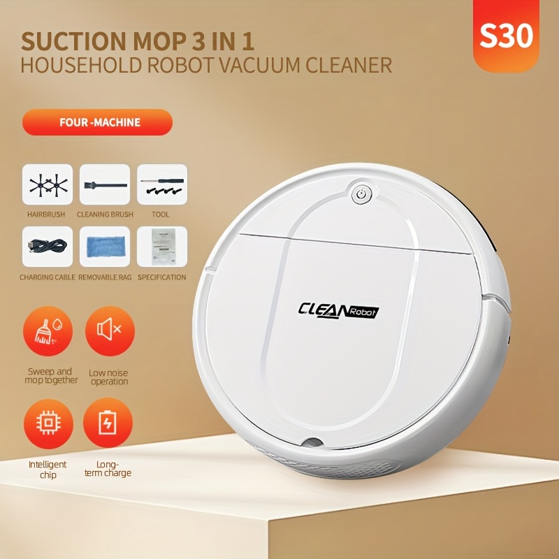 3-in-1 Robot Vacuum Cleaner with Tangle-Free Suction, Automatic Self-Charging, Multi-Purpose for Floor Cleaning, Pet Hair, Paper & Garbage - Fast Charging, Powerful Cleaning, USB Powered, Vacuum Cleaner Robot, Home Cleaning Aid, Modern Home Robot, Durable Plastic Body, Robust Construction 4 3-in-1 Robot Vacuum Cleaner with Tangle-Free Suction, Automatic Self-Charging, Multi-Purpose for Floor Cleaning, Pet Hair, Paper & Garbage - Fast Charging, Powerful Cleaning, USB Powered, Vacuum Cleaner Robot, Home Cleaning Aid, Modern Home Robot, Durable Plastic Body, Robust Construction - Image 4